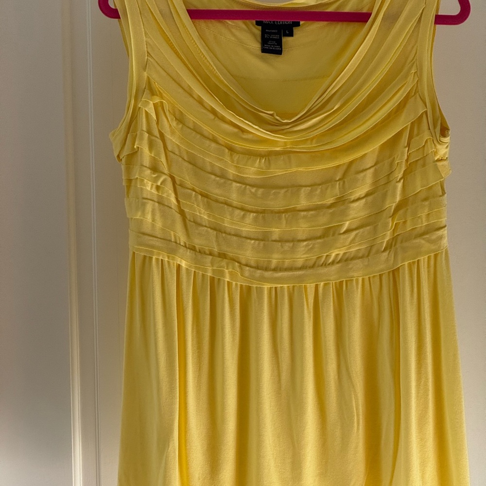 Max Edition Yellow Ruched Blouse with Stylish Elegance